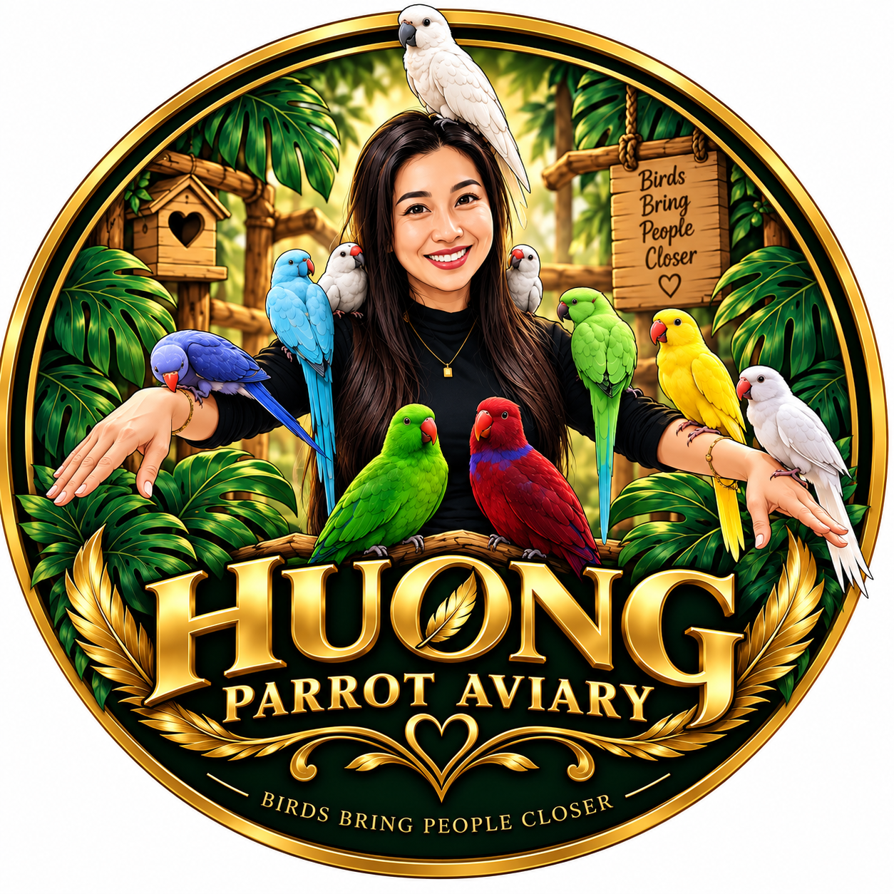 HUONG PARROT AVIARY official logo